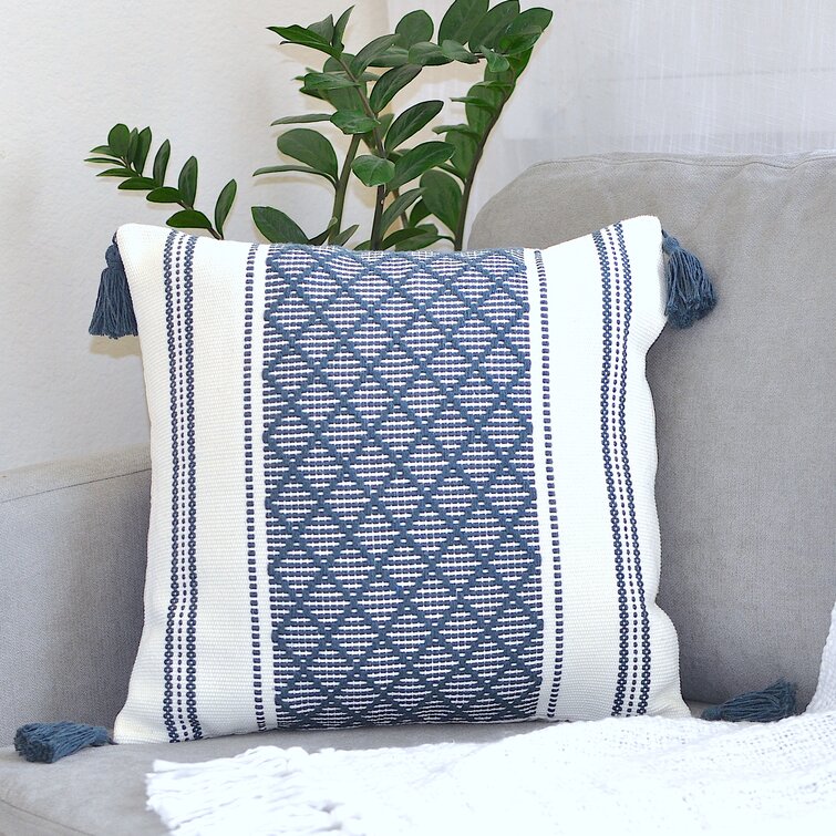 Foundry Select Boho Pillow Covers With Tassels Geometric Cotton